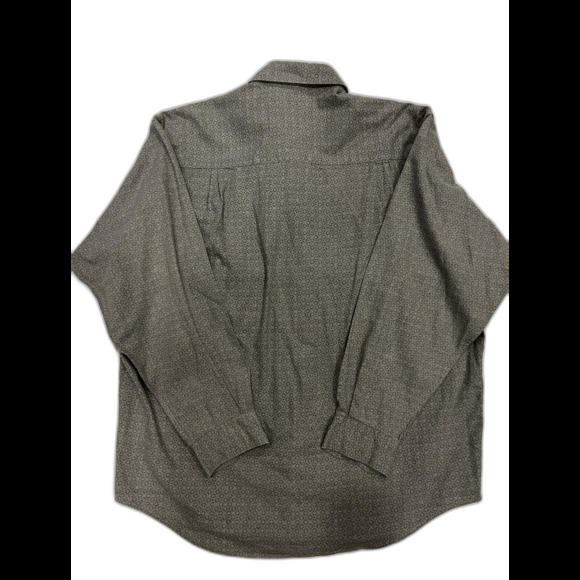 Claiborne Button Down Dress Shirt Men’s Size L Geometric Pattern Gray - Picture 9 of 10
